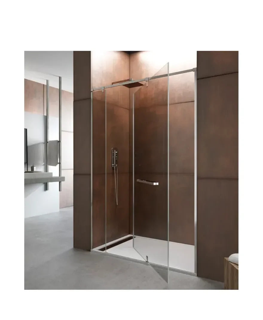 GME COMBI B Paroi de douche de type frontal avec 1 panneau fixe et 1 battant pivotant de 201 cm de hauteur