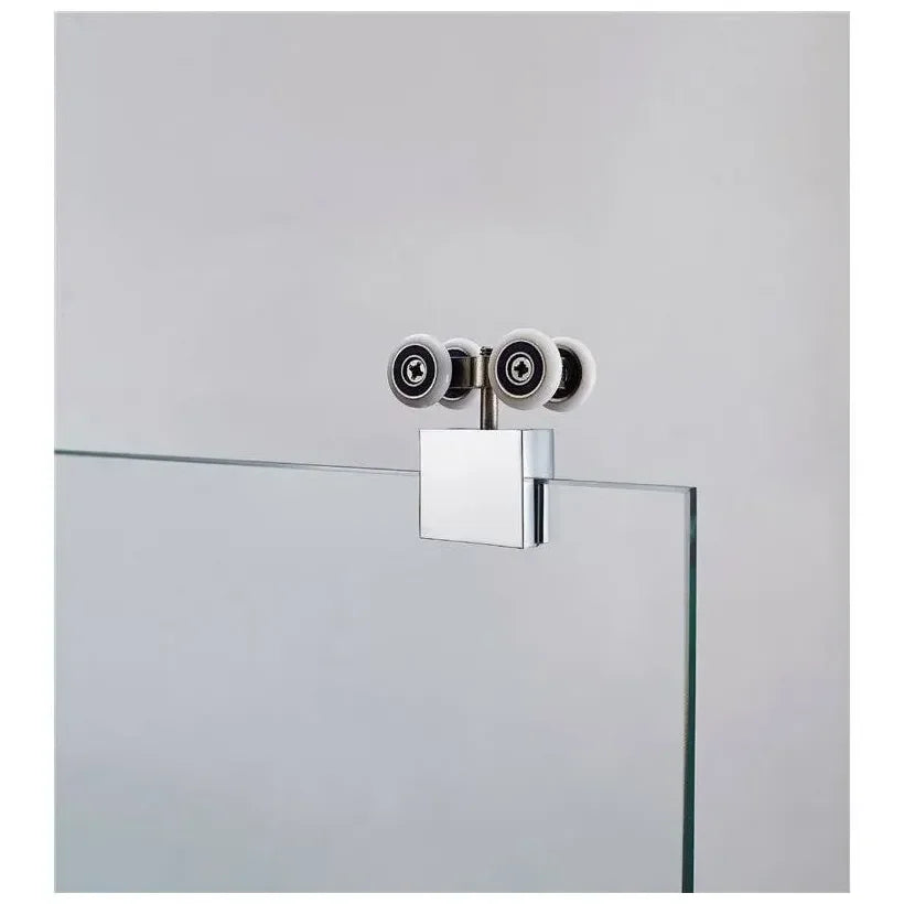 GME BYPASS Paroi angulaire avec 2 portes coulissantes fabriquée en verre trempé de sécurité de 6 mm