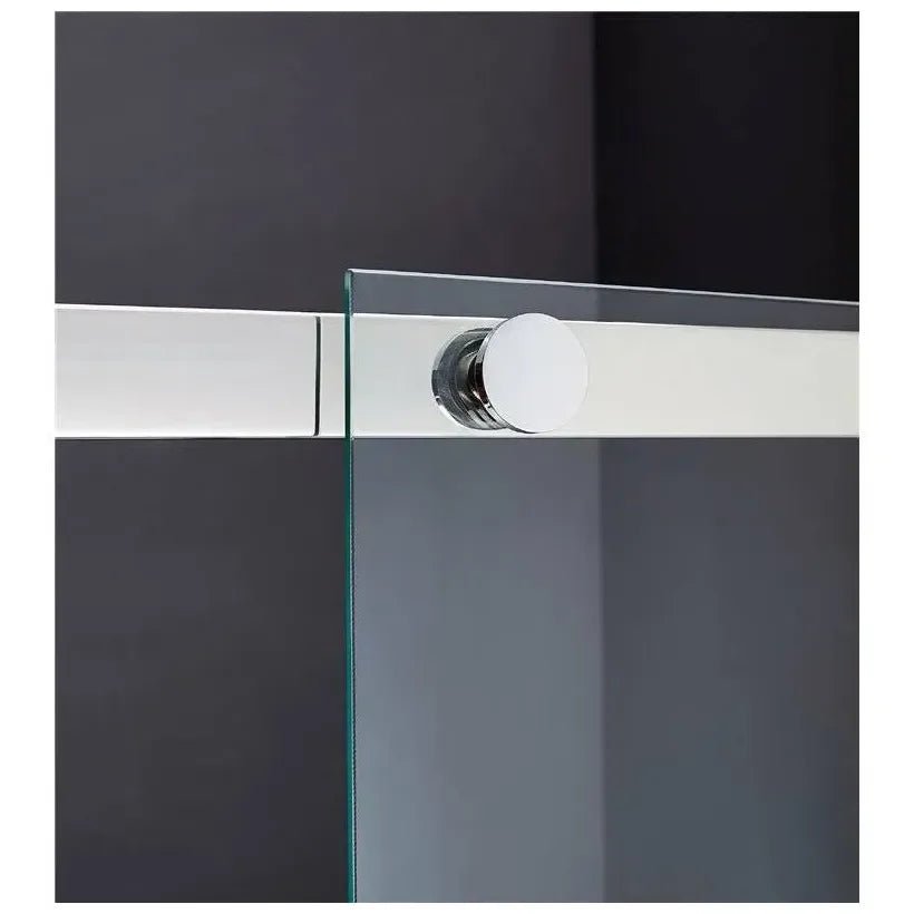 GME ROTARY Paroi angulaire à 1 porte coulissante fabriquée en verre trempé de sécurité de 6 mm