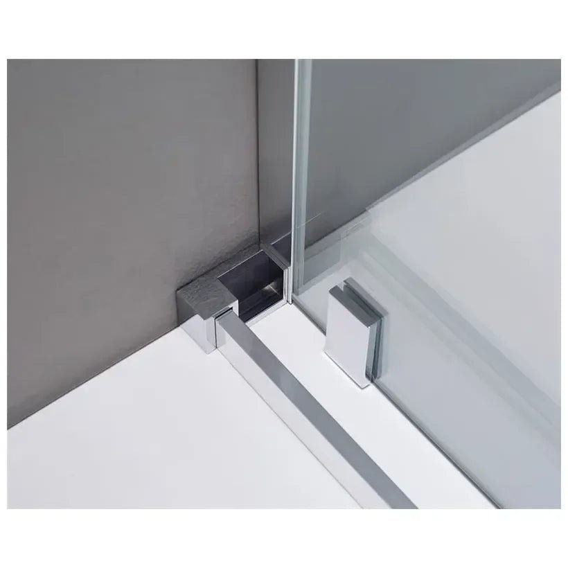 GME VITRO Paroi frontale avec 1 porte coulissante et 1 panneau fixe de 95 à 180 cm de large