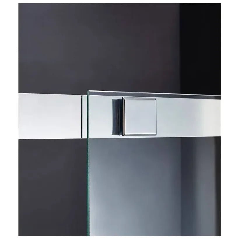 GME TEMPLE Paroi angulaire de 4 panneaux et 2 coulissants fabriquée en verre trempé de sécurité de 6 mm