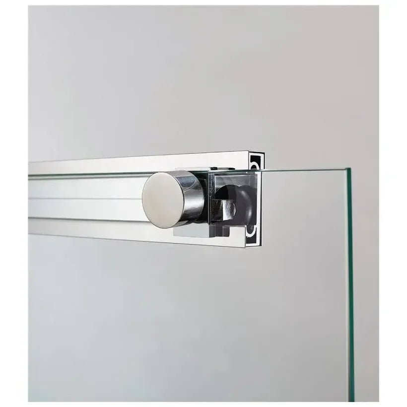 GME TEMPLE Paroi angulaire de 4 panneaux et 2 coulissants fabriquée en verre trempé de sécurité de 6 mm