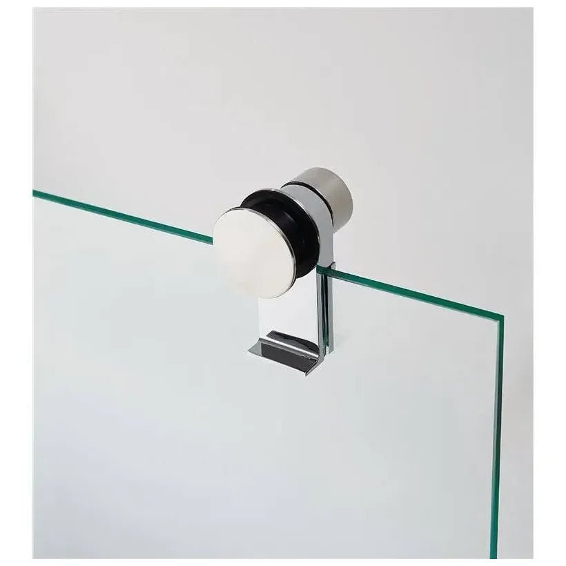 GME ROTARY Mampara angulaire avec 2 panneaux coulissants fabriquée en verre trempé de sécurité de 6 mm