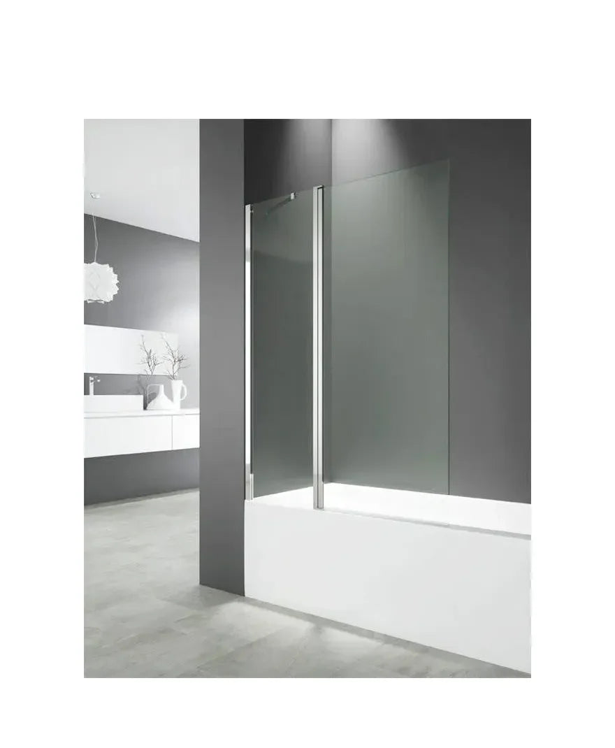 GME OPEN Paroi frontale pour baignoire avec 1 panneau fixe et 1 battant fabriqué en verre trempé