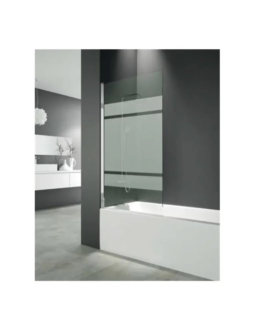 GME OPEN Paroi battante de type frontal pour baignoire avec décor Frost Plus de 85 cm de largeur
