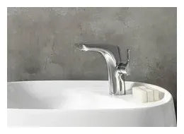 Grifo alto para lavabo con monomando y acabado cromado Insignia Roca 1