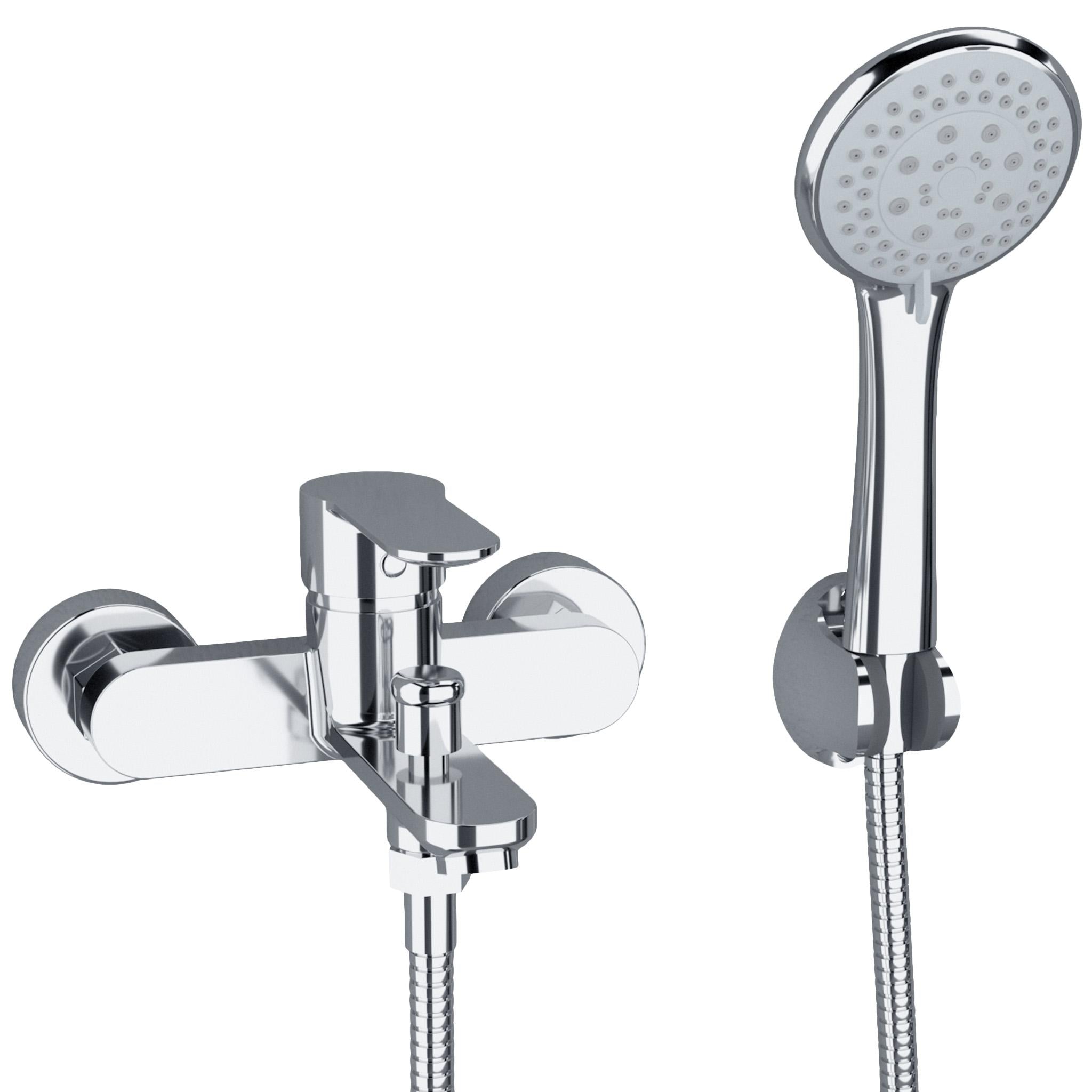 Grifo de bañera ducha redondo monomando cromado Viar de Valaz 0