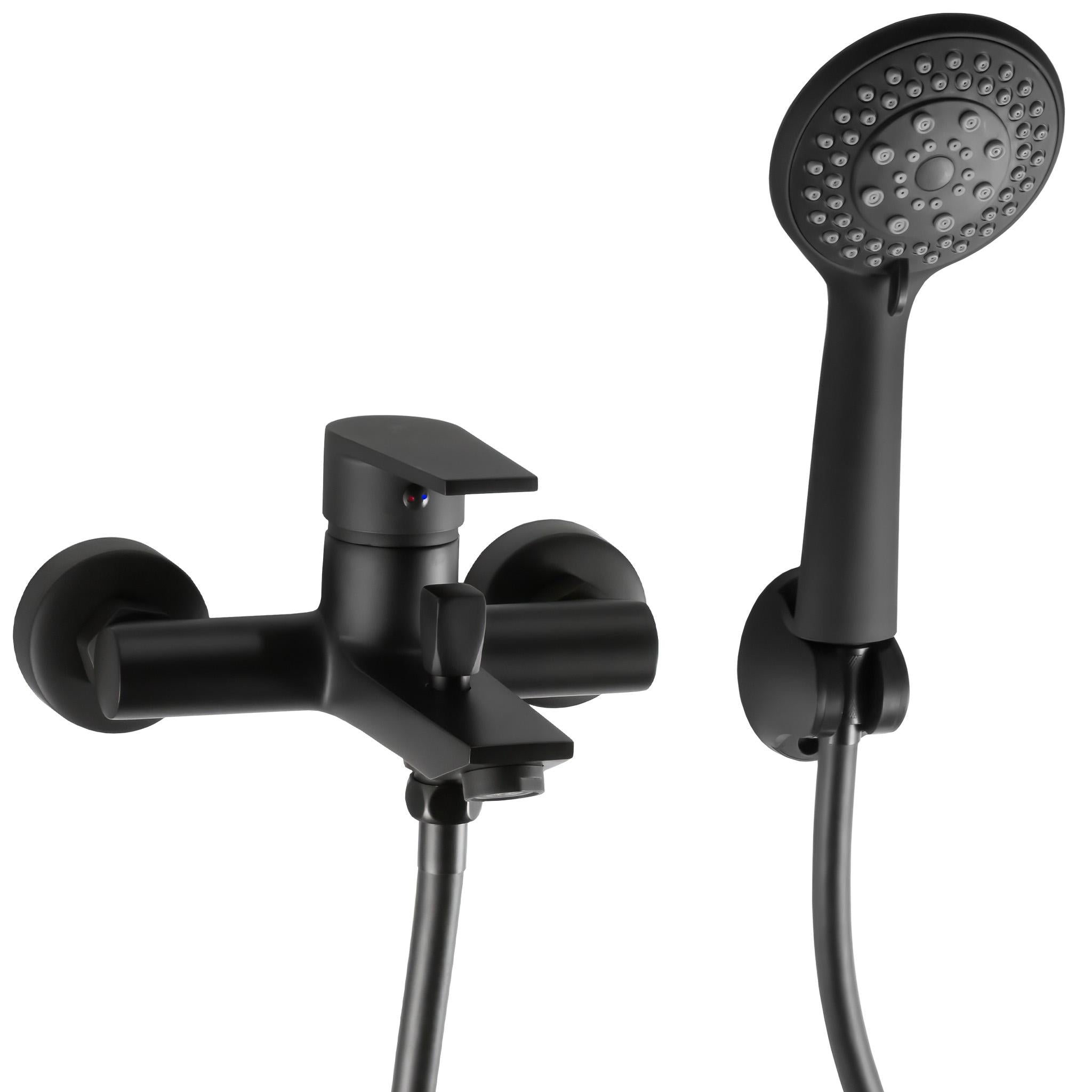 Grifo de bañera y ducha monomando negro mate Magro de Valaz 0