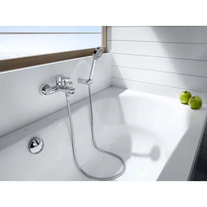 ROCA L20 A5A0109C02 Grifo de bañera y ducha para instalación empotrada de 21,7 cm con acabado cromado - MerkiMarket