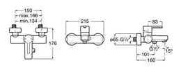 Grifo de baño exterior monomando con acabado negro titanio cepillado Naia Roca 1