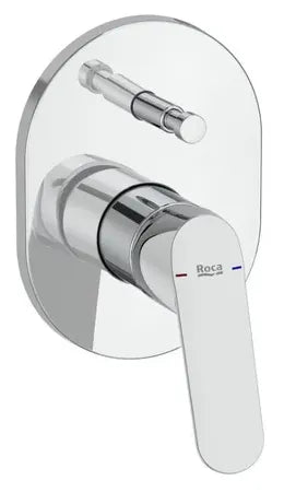 Grifo de baño monomando con inversor y diseño ovalado acabado cromado Alfa Roca 0