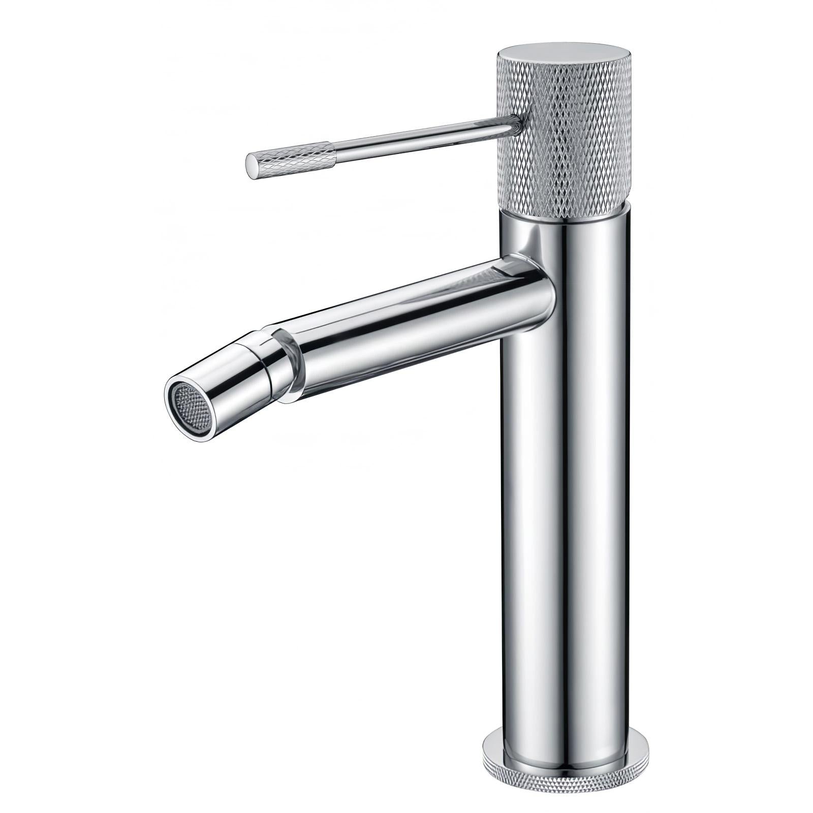 Grifo de bidé monomando caño recto cromado maneta luxury Casares de Valaz 1