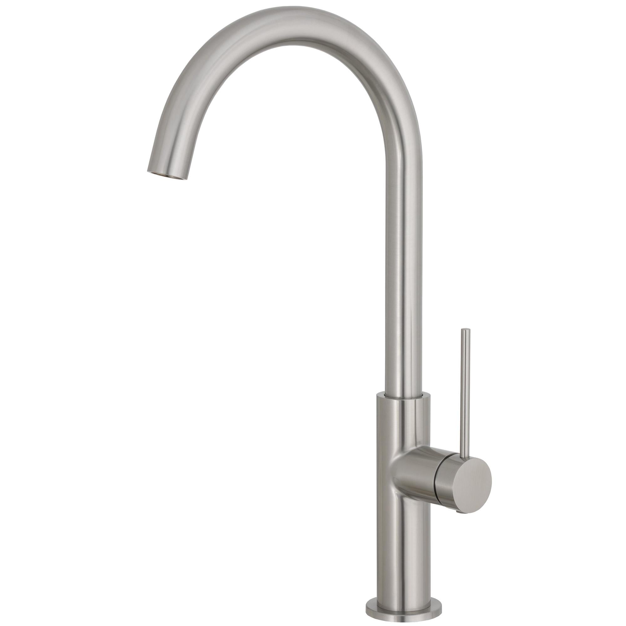 Grifo de cocina detalles monomando acero cepillado caño giratorio 360 Flumen de Valaz 0