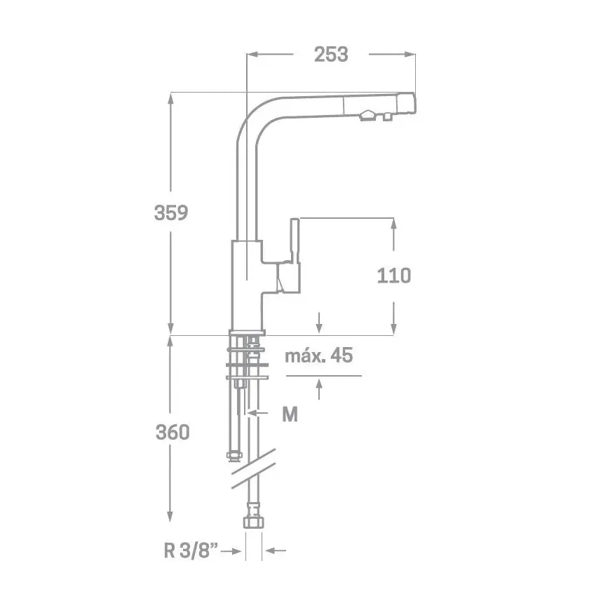 Grifo de fregadero Osmosis Design lacado negro de Källa 1