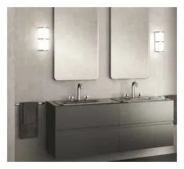 Grifo de lavabo bimando con caño giratorio acabado acero cepillado Baia Armani Roca 2