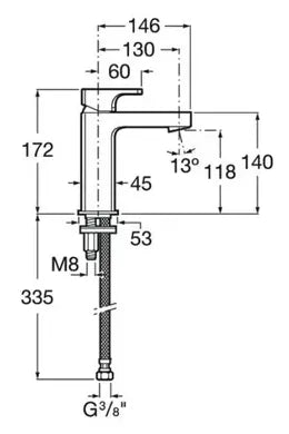 Grifo de lavabo compacto con acabado cromado de L90 Roca 4