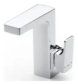 Grifo de lavabo con monomando integrado y maneta lateral con acabado cromado L90 Roca 0