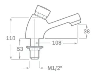Grifo de lavabo con temporizador Källa 1