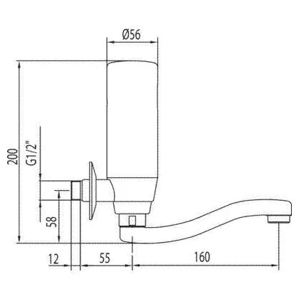 Grifo de lavabo electrónico con sensor para agua con acabado cromado TRES 1