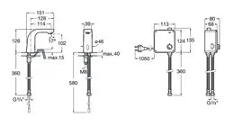 Grifo de lavabo electrónico para instalación en repisa con acabado cromado L20 Roca 4