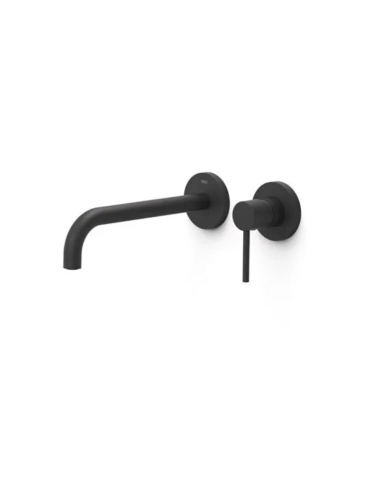 Grifo de lavabo empotrado negro mate con amortiguadores acústicos Study Tres 0