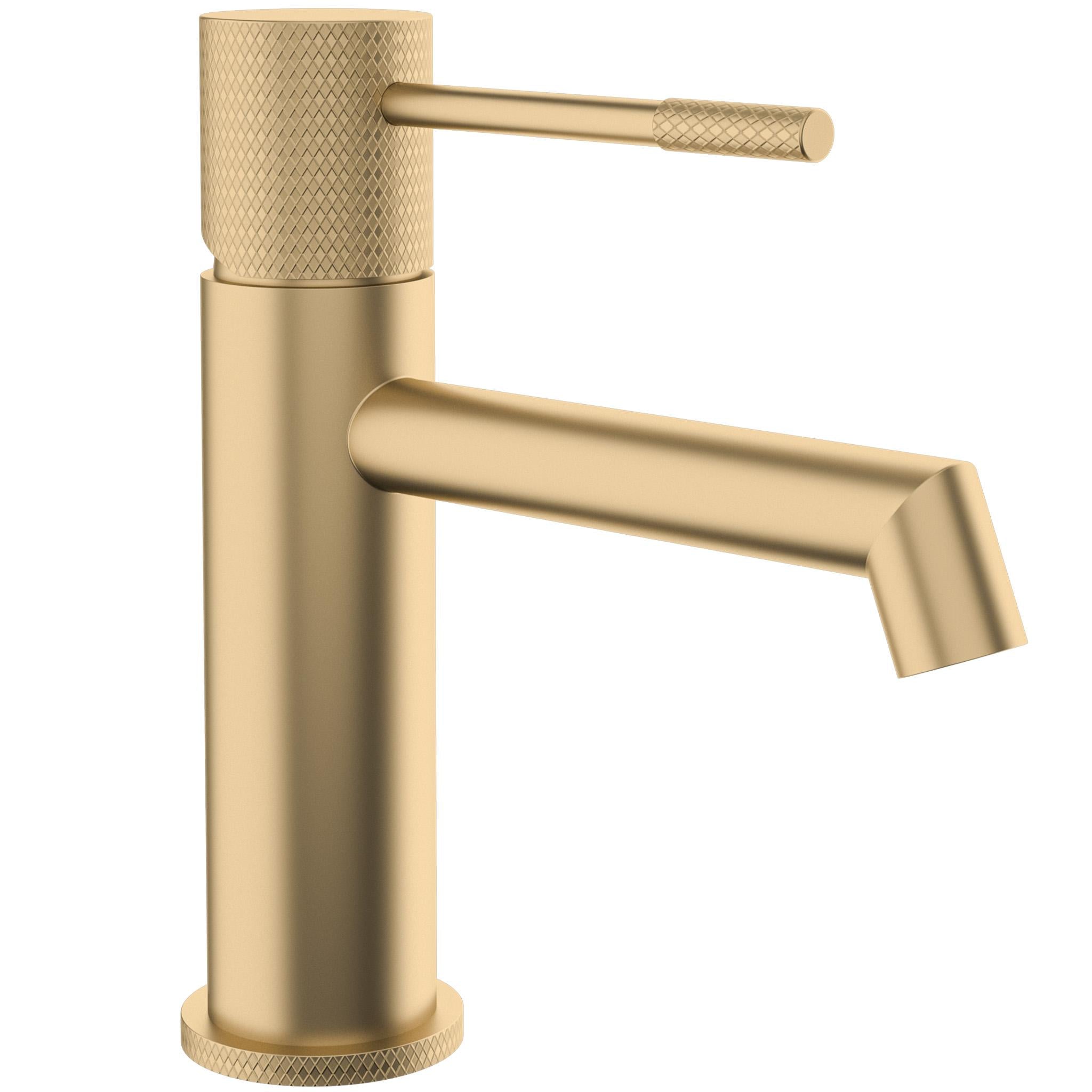 Grifo de lavabo monomando caño recto acabado maneta luxury oro mate con protección PVD Casares de Valaz 1