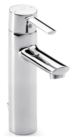 Grifo de lavabo monomando con caño alto acabado cromado Targa Roca 0