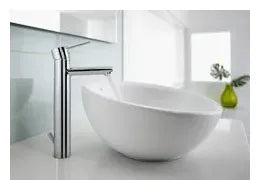 Grifo de lavabo monomando con caño alto acabado cromado Targa Roca 2
