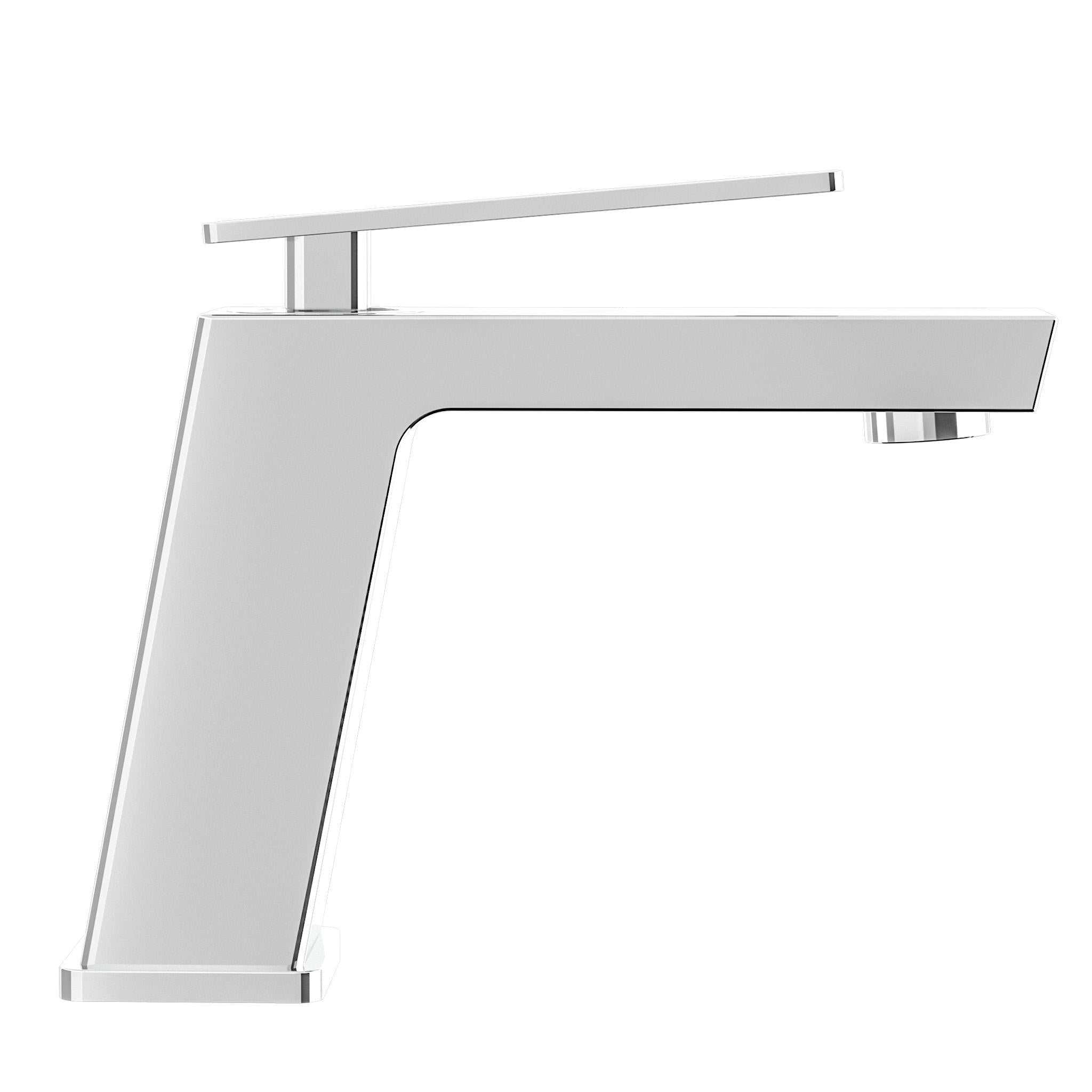 Grifo de lavabo monomando cuadrado cromado con maneta hueca Cabrera de Valaz 2