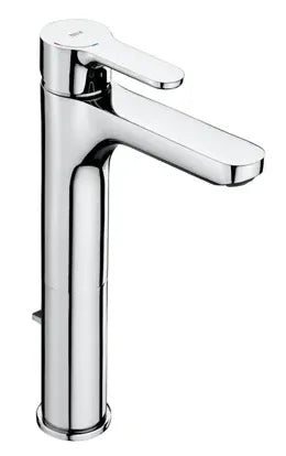 Grifo de lavabo monomando de repisa con desagüe automático en acabado cromado Roca 0