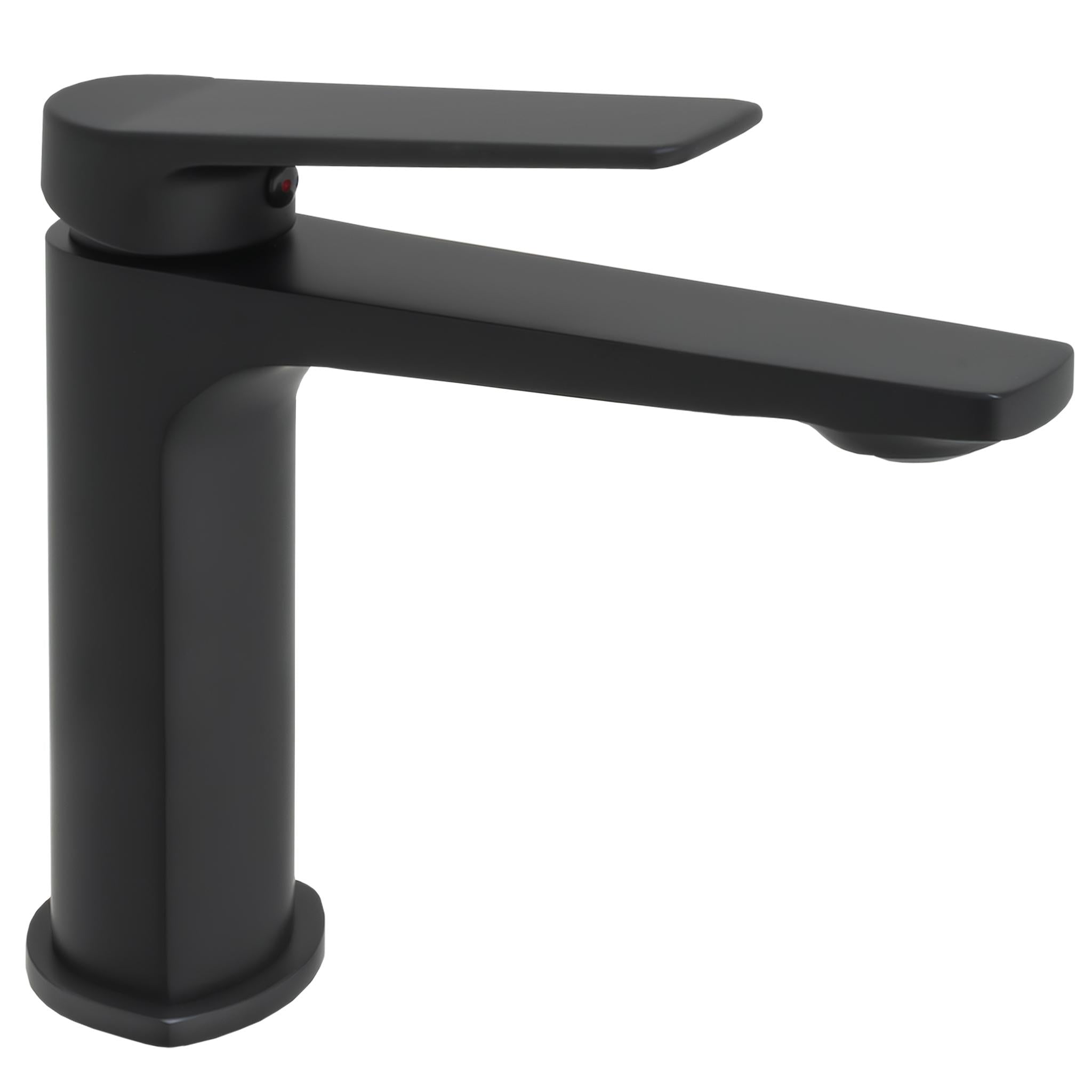 Grifo de lavabo monomando negro mate diseño redondeado perfil bajo Valdivia de Valaz 0
