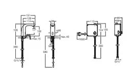 Grifo electrónico de lavabo para instalación sobre repisa con acabado cromado L20 Roca 4
