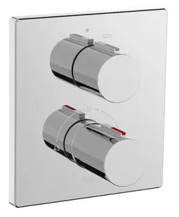 Grifo empotrable de baño o ducha en latón con acabado cromado RocaBox T-200 Roca 0
