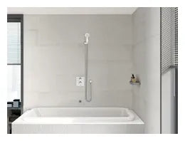Grifo empotrable de dos vías para baño y ducha en latón con acabado cromado Insignia Roca 1