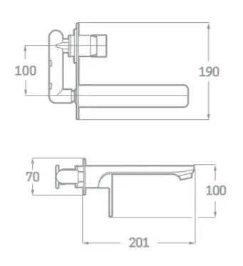 Grifo empotrado de lavabo Arvet Källa 1