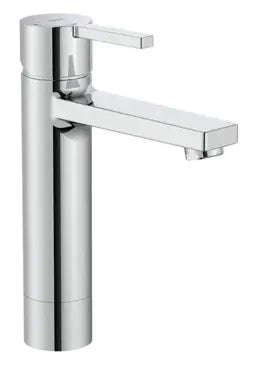 Grifo monomando de lavabo con acabado cromado y caño mezzo plus Naia Roca 0