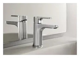 Grifo monomando de lavabo con caño mezzo cromado L20 Roca 1