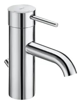 Grifo monomando de lavabo con desagüe automático y acabado cromado de latón Lanta Roca 0