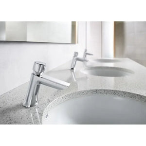 ROCA INSTANT A5A3177C00 Grifo monomando de lavabo con pulsador de 11 cm con acabado cromado - MerkiMarket