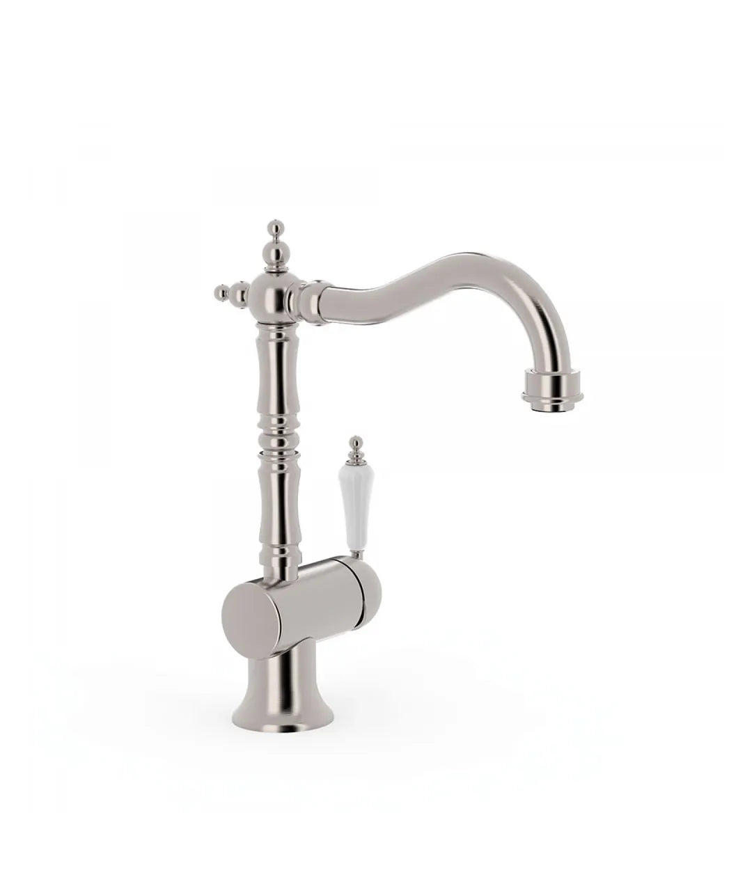 Grifo monomando estilo vintage para lavabo con aireador en acero CLASIC TRES 0