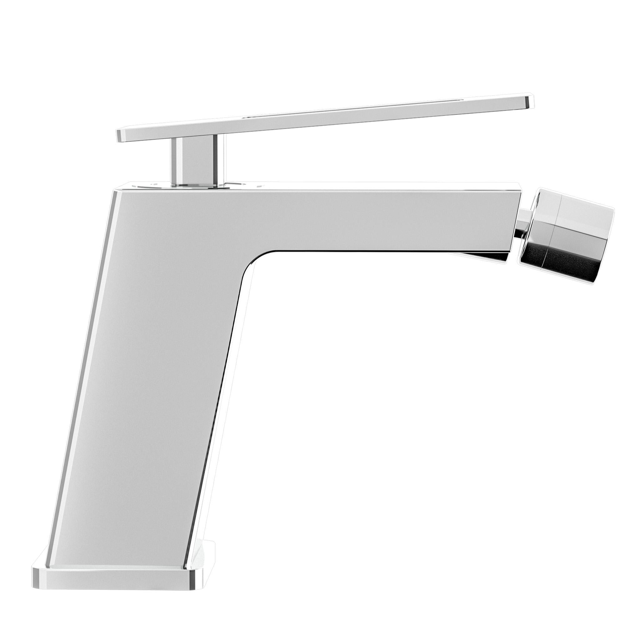 Grifo monomando para bidet cuadrado cromado con maneta hueca Cabrera de Valaz 2
