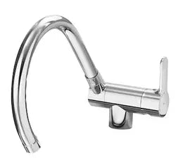 Grifo monomando para cocina con instalación sobre repisa acabado cromado L20 Roca 1