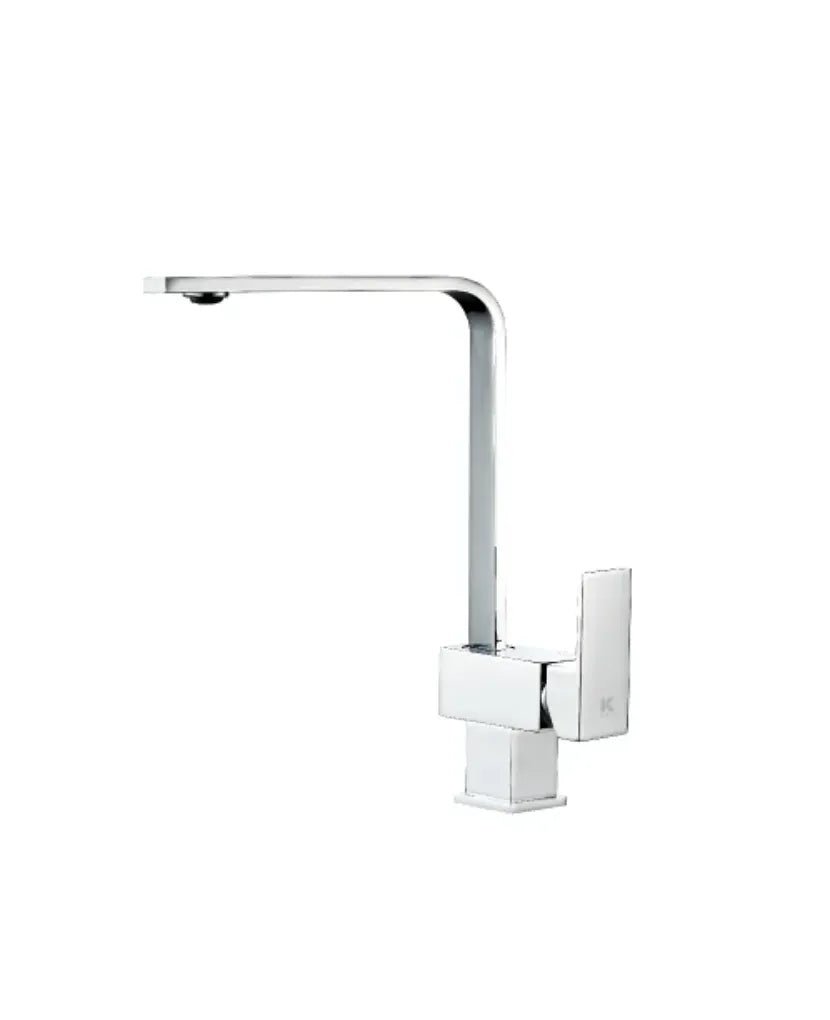 Grifo monomando para fregadero con caño tubular de latón y acabado cromado Kubic Källa 0