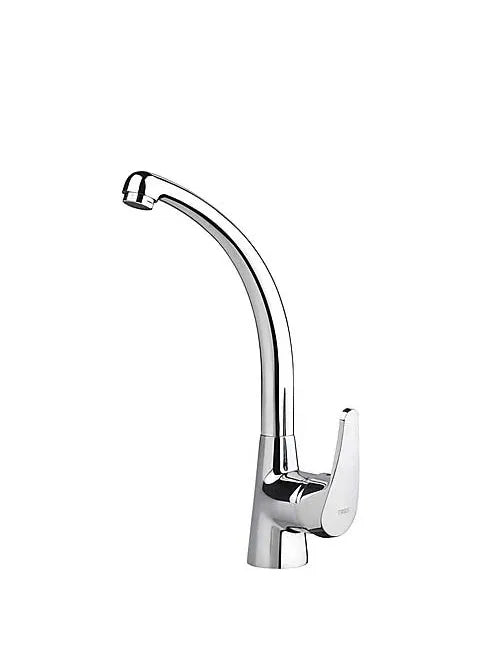 Grifo monomando para fregadero con caño vertical en latón con acabado cromado Cocina Standard TRES 0