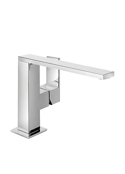 Grifo monomando para lavabo con caño de latón y acabado cromado Cuadro TRES 0