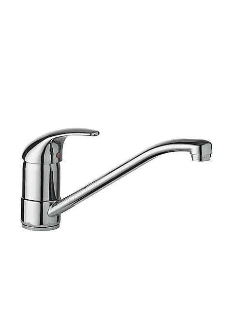 Grifo monomando para pila de cocina en latón con aspecto cromado Cocina Basic TRES 0
