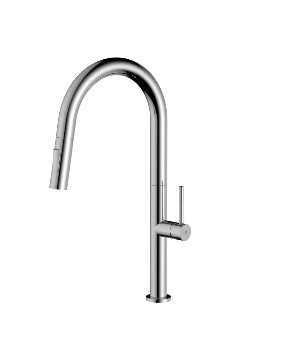 Grifo para cocina con flexo extraíble en acero inoxidable y acabado cromado Plenum Källa 0