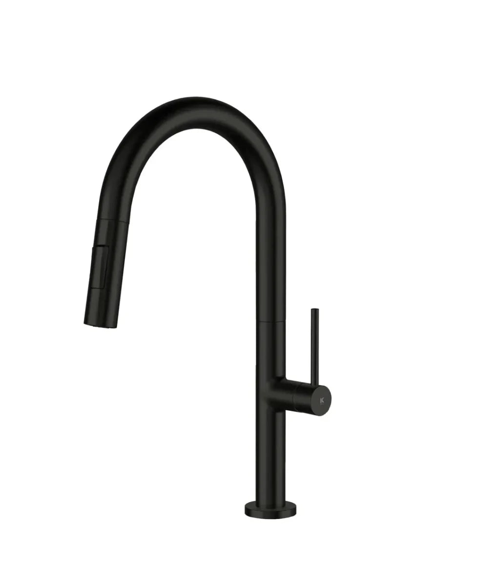 Grifo para cocina con fregadero extraíble de acero inoxidable acabado negro mate Källa 0