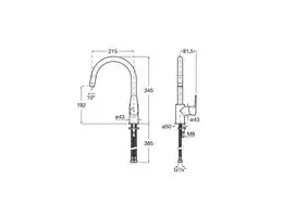 Grifo para cocina monomando con caño alto giratorio acabado cromado Victoria Plus Roca 2