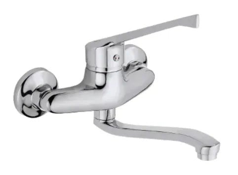 Grifo para fregadero sanitario a pared con maneta para regular potencia y temperatura del agua Enkel Källa 0